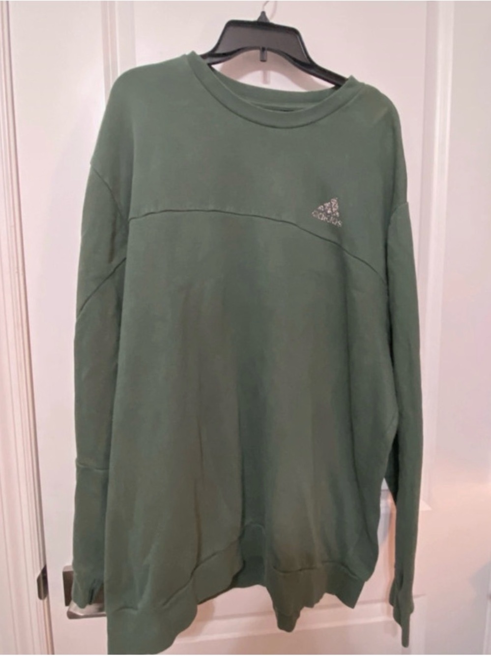 adidas Men's Olive Green Crewneck Sweatshirt